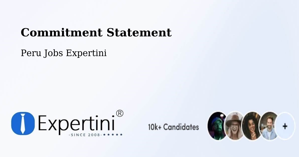 Corporate Commitment – Trujillo - Peru Jobs Expertini